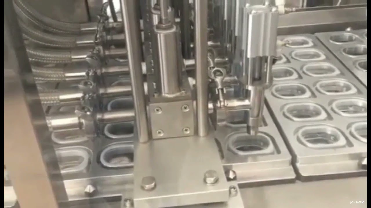 Automatic 12 head high speed liquid sauce paste cup filling closing machine