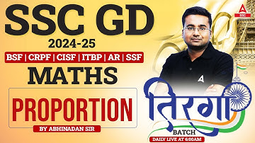 SSC GD 2025 Maths | Proportion Maths Questions for SSC GD 2025 | Part 1 | By Abhinandan Sir