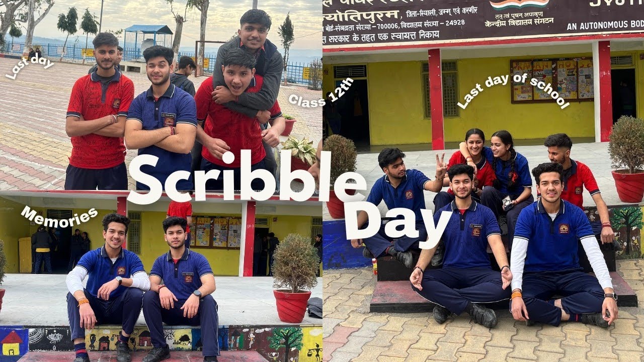 Scribble day ᝰ✍️ || school ka akhri din || Vlog 04 #vlog #school#education