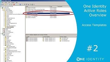 One Identity Active Roles | Overview #2 | Access Templates