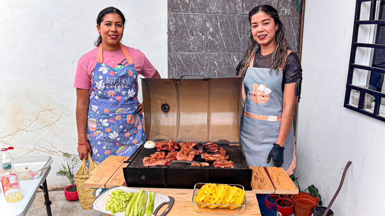 Costillas al Carbón con mi Gemela para Cocinar a la Familia