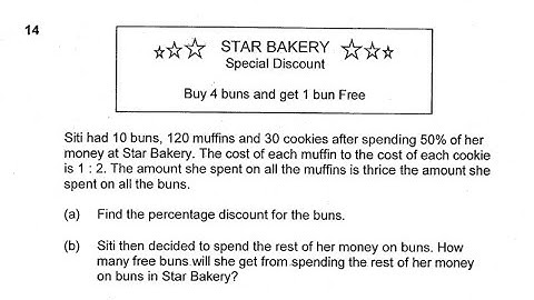 P6 2018 Red Swastika Prelims Q14 - Star Bakery Siti buns muffins cookies | PSLE Maths