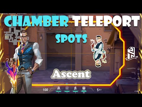 Top 10 Chamber Teleport Setups on Ascent | Chamber Guide and Teleport Spots valorant tips and tricks