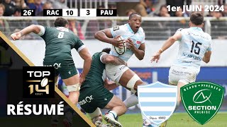 Top14 : le résumé de Racing 92 vs PAU - Saison 2023/24 J25