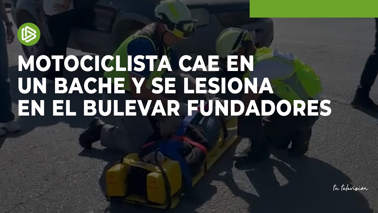 Motociclista cae en un bache y se lesiona en el bulevar Fundadores ...