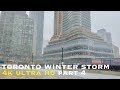 Winter storm downtown toronto part 4 (walking tour 4k)