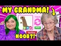 MY *GRANDMA'S FIRST TIME* PLAYING ADOPT ME ROBLOX! I Surprised Her With Her *DREAM PET*! Noob or Pro