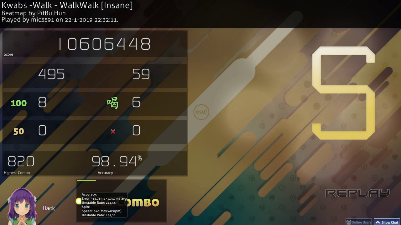 playing osu #45 - Kwabs - Walk - WalkWalk (Insane) - YouTube