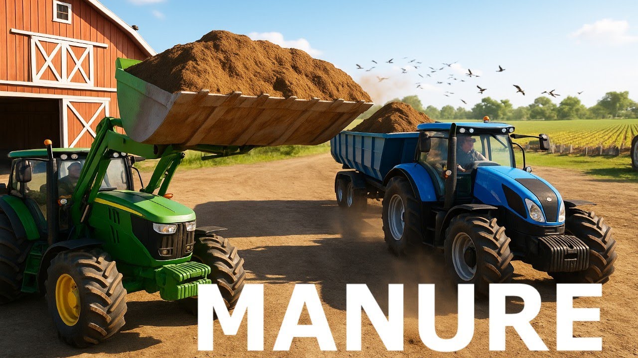 Farm Life Simulation - Tractor Work, Feeding Cows and Daily Farming Tasks on the Farm