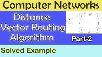 Distance Vector Routing Algorithm with Example | Part-2 | Computer Networks