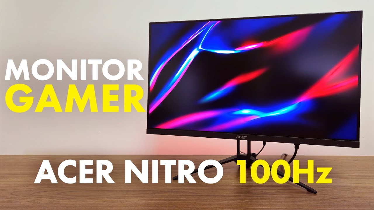 Monitor Gamer 100Hz BOM e BARATO - Acer Nitro KG243Y Unboxing + Análise