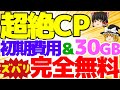 【完全無料！】最強CPがキター！マジで初期費用も30GBもタダ！超絶裏技でお得度MAX！悩んでる暇はない！【格安SIMチャンネル】