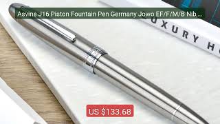 Asvine J16 Piston Fountain Pen Germany Jowo EF/F/M/B Nib, Solid Ti... — Best Deal 2026 | Shop Now!