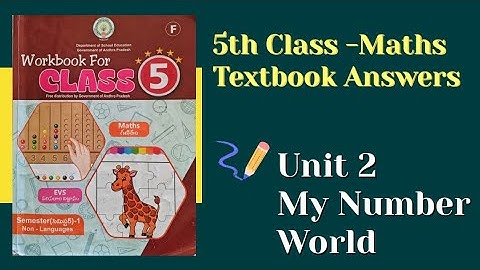 5th Maths-TB -2.My Number World EM Notes-Text Book Chapter2  All exercises explained in Telugu