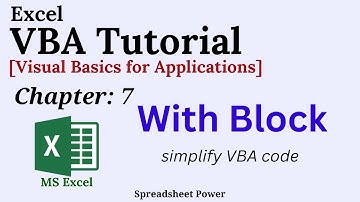 Excel VBA Tutorial Chapter 7 | With Block in VBA