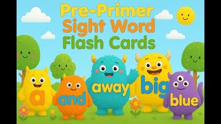 Pre Primer Sight Word Flash Cards