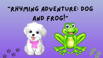 Rhyming Fun: Dog and Frog Hopping Together! #rhymes #cat #dog #doglover #cats #shorts #shortvideos