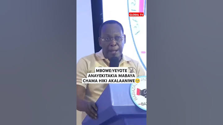 MBOWE:YEYOTE ANAYEKITAKIA MABAYA CHAMA HIKI AKALAANIWE🥺 #chadema #breaking #mbowe #globaltv