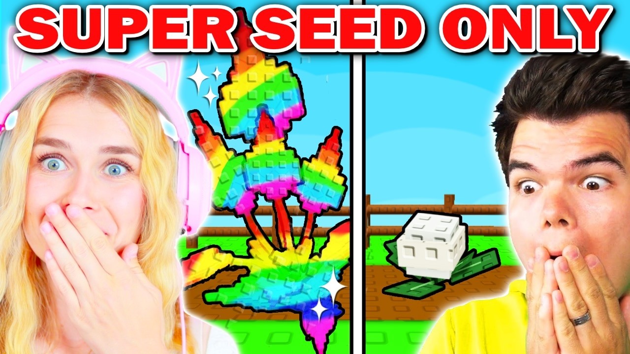 SUPER SEED ONLY Challenge Boyfriend vs Girlfriend In Grow A Garden! (Roblox)