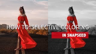 HOW TO: SELECTIVE COLORING (COLOR SPLASH) IN SNAPSEED IN 3 STEPS! (Raptors Inspired)