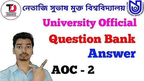 BDP ACO 2 Question Bank Answer For BDP Final Exam || AOC 2 MCQ Answer Sample Copy