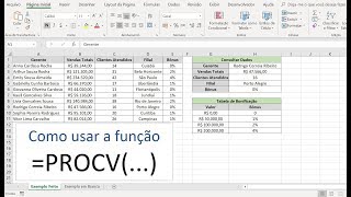 Função PROCV no Excel para Busca em Tabelas