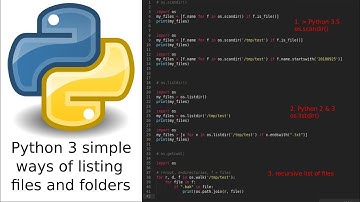 Python 3 simple ways to list files and folders