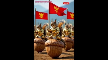 🔥 “Golden Squirrel Army Rides Into Battle on Giant Acorns — Epic Fantasy Showdown!” 🐿⚔️🌰 #shorts