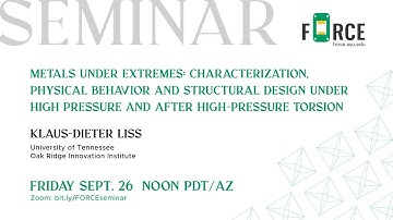 FORCE Seminar 2025.09.26 Klaus-Dieter Liss