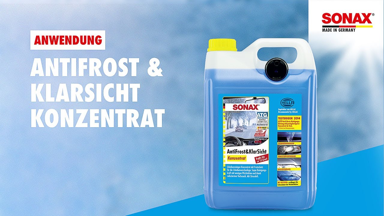 SONAX AntiFrost + KlarSicht Konzentrat Citrus 3x5 = 15 Liter  Scheibenfrostschutz