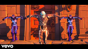 Spooky Scary Skeletons (The Living Tombstone Remix) Fortnite Music Video