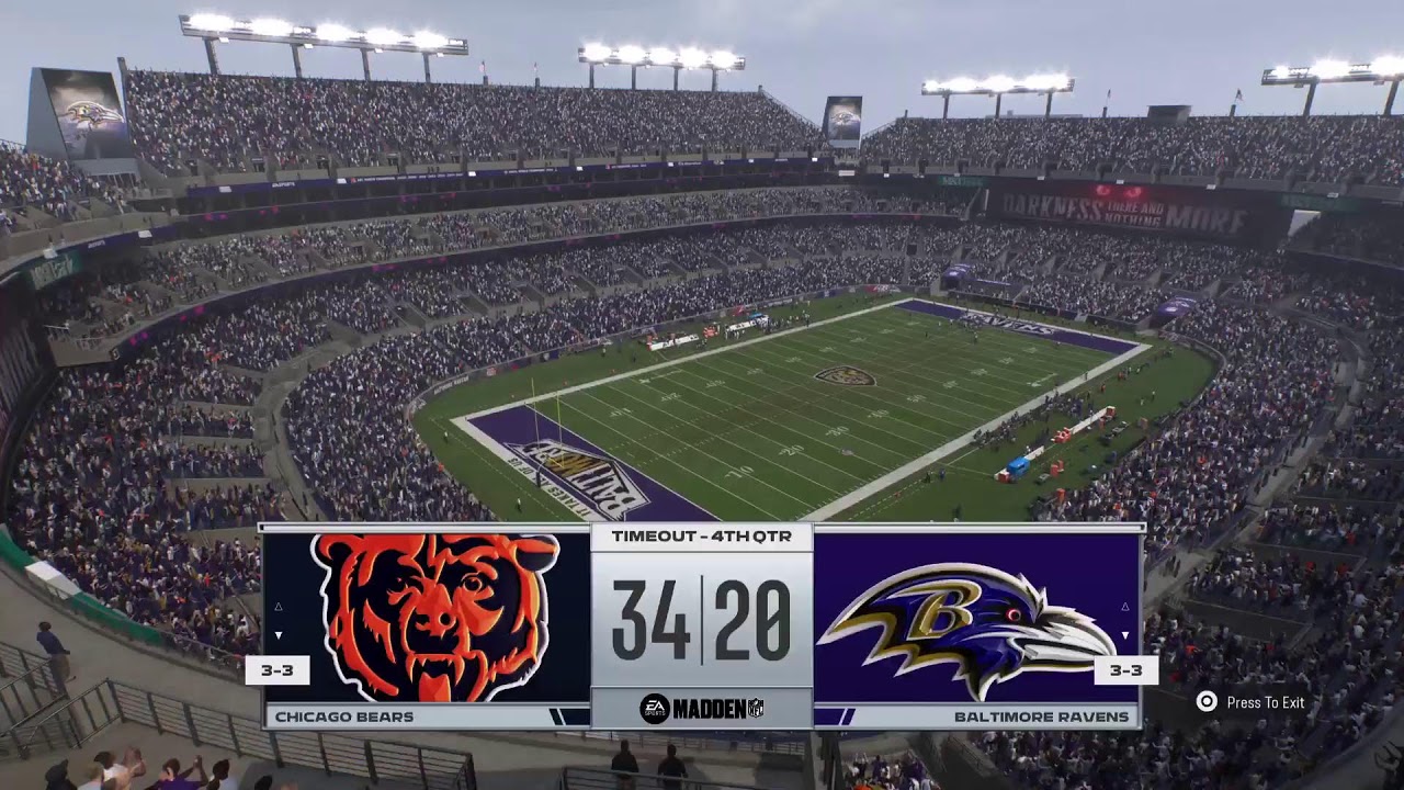 SSNFL - Reg Season WK 8 - Chicago Bears 3-3 @ Baltimore Ravens 3-3