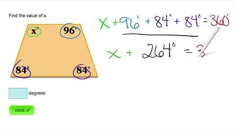 AdaptedMind Math - Quadrilateral Angles, Question #1