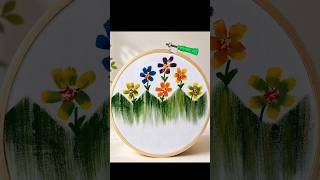 Beautiful Free Hand Fabric Painting art 🎨✨#shorts