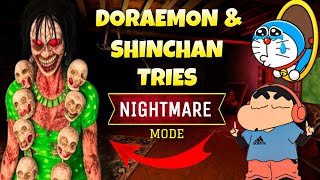 DORAEMON AND SHINCHAN TRIES NIGHTMARE MODE FIRST TIME || KAMLA MOBILE SCARY GAMEPLAY screenshot 5