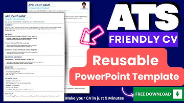 ATS Friendly CV | Reusable One-Page Resume Template in PowerPoint (Make Your CV in 5 Minutes)