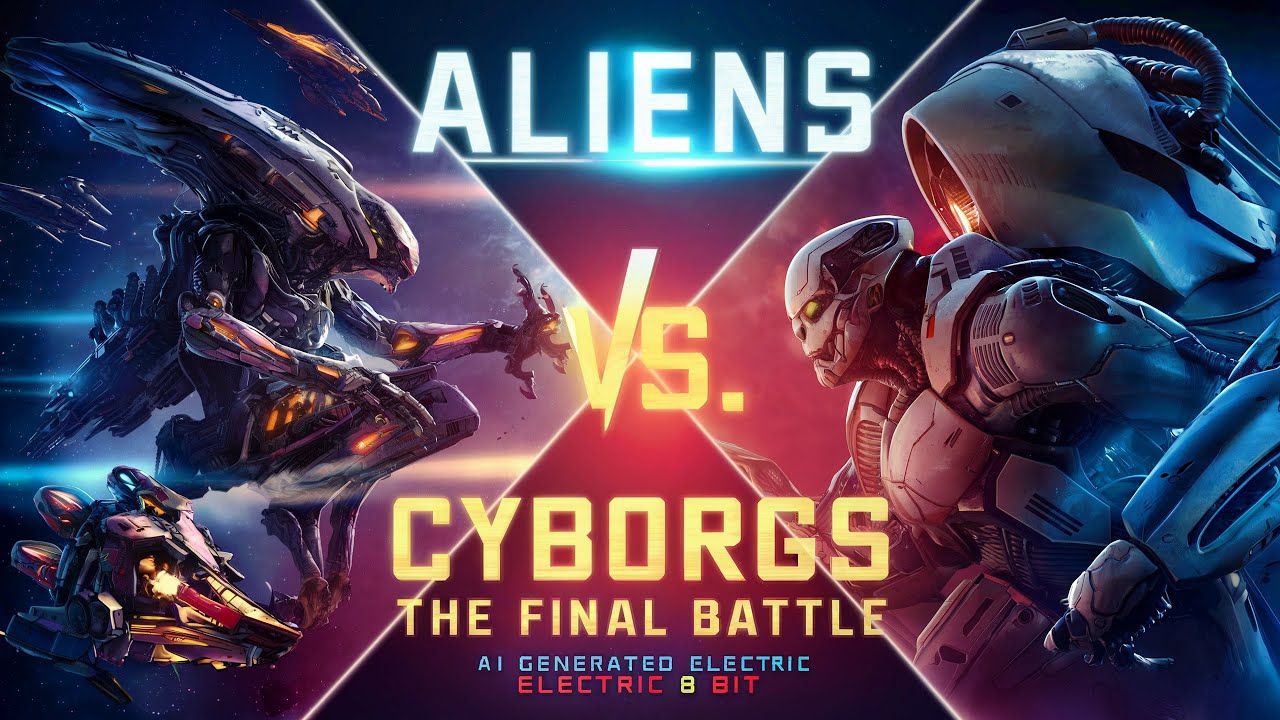 Cyborgs Vs Aliens - Ai Generated 8 Bit Electro Pop with 4K Visuals ...