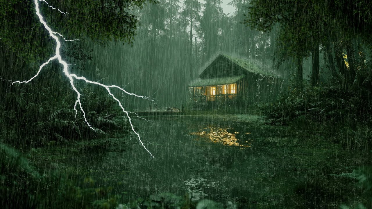 HEAVY RAIN AND THUNDER SOUNDS - DEEP SLEEP | Thunderstorm for Sleeping ...