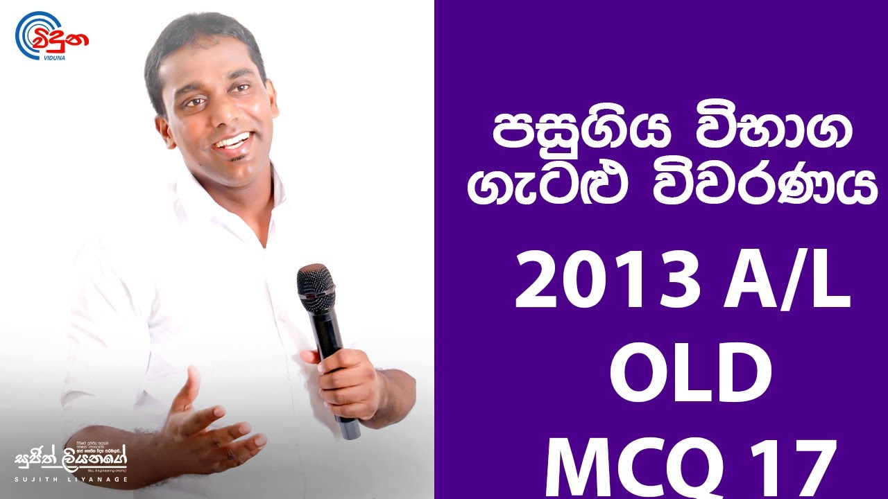 G.C.E. A/L Physics 2013 OLD (Question 17) | භෞතික විද්‍යාව පසුගිය විභාග ගැටළු විවරණය