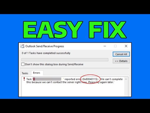 How To Fix Microsoft Outlook Error 0x80040115