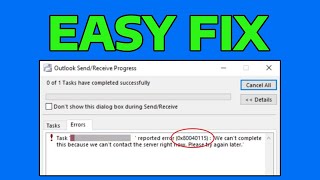 How To Fix Microsoft Outlook Error 0x80040115