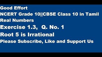 NCERT Grade 10 || CBSE Class 10 - Real Numbers || Exercise 1.3 Question NO.1  - in Tamil
