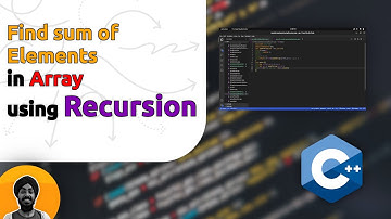 Sum of elements in Array using Recursion - C++ | JitCode