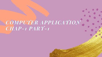 TN COMPUTER APPLICATION CHAPTER1 | 12th STD