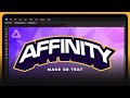 Create 3d text emblems with affinity designer 20