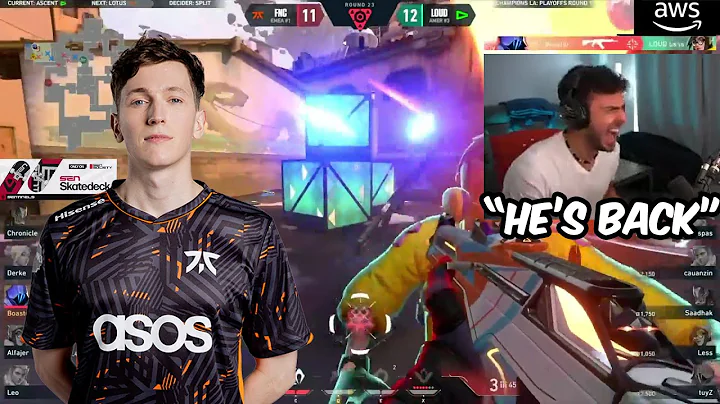 SEN Tarik REACTS To FNC Boaster INSANE 4K CLUTCH In VCT Champions