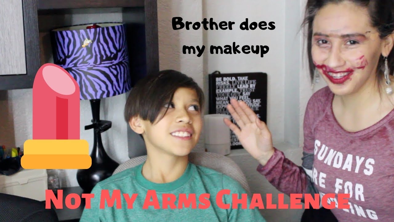 Brother in make up. Brother with makeup. Brother in make up. Roshambo challenge brother sister. Little brothers makeup full body.