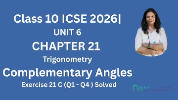 ICSE Class 10 2026  | Unit 6 Chapter 21 Trigonometric Identities | Exercise 21 C  ( Q1 -  Q4 )