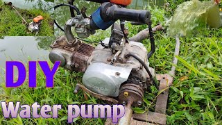 how to make a water pump with motorcycle engine