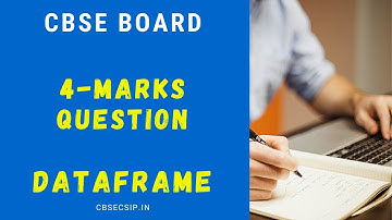 4 Marks | Board Question | DataFrame | Class 12 IP